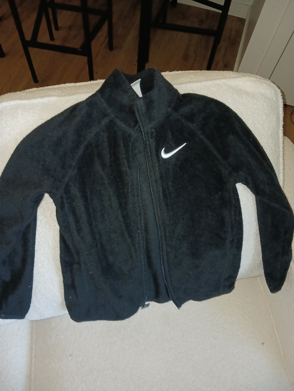 Nike Kids Black Fleece Jacket with Swoosh